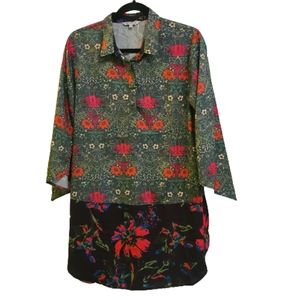 NWOT Benares Shirt/Dress Floral Tunic